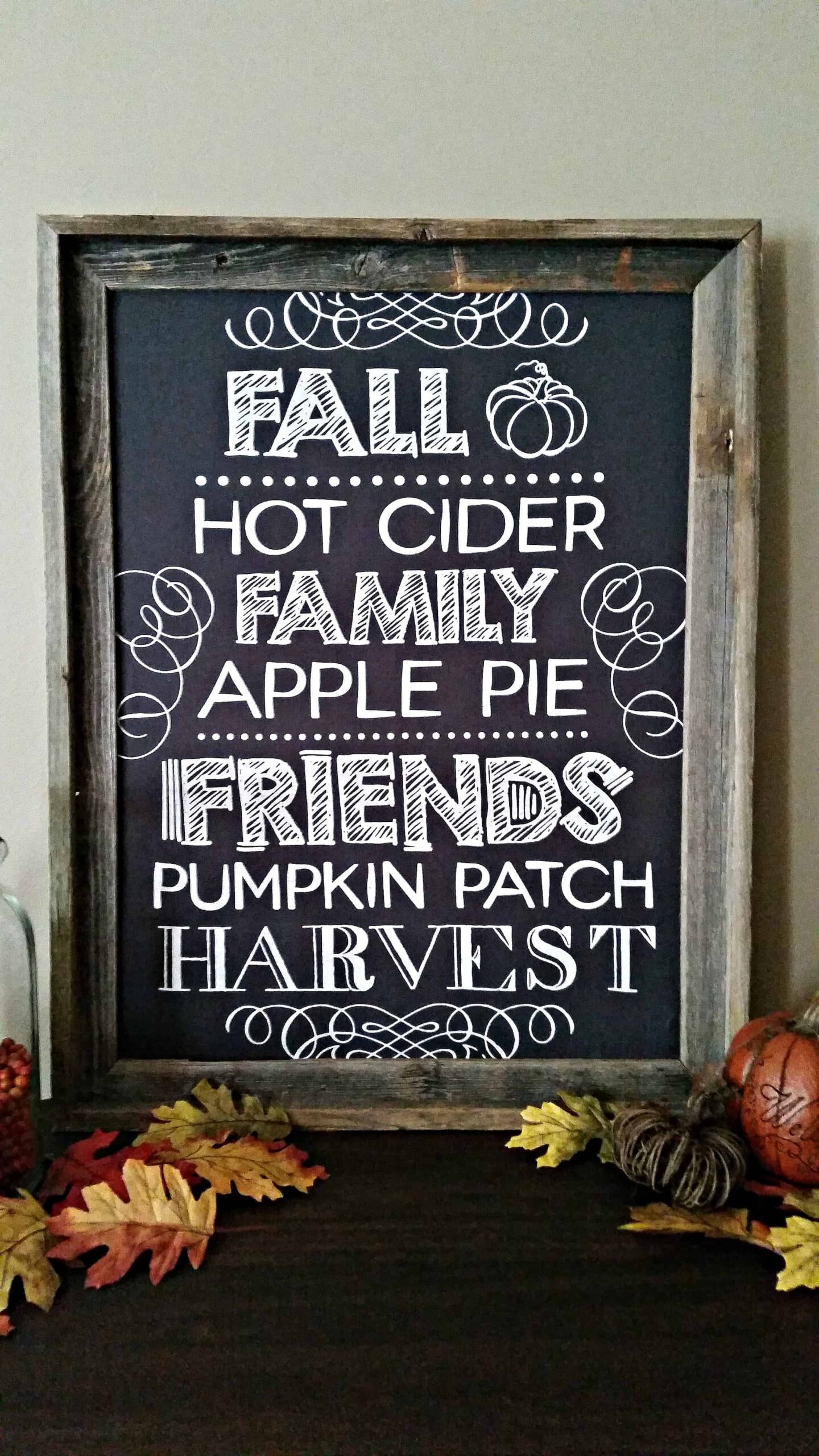 Fall Tea Towel Art