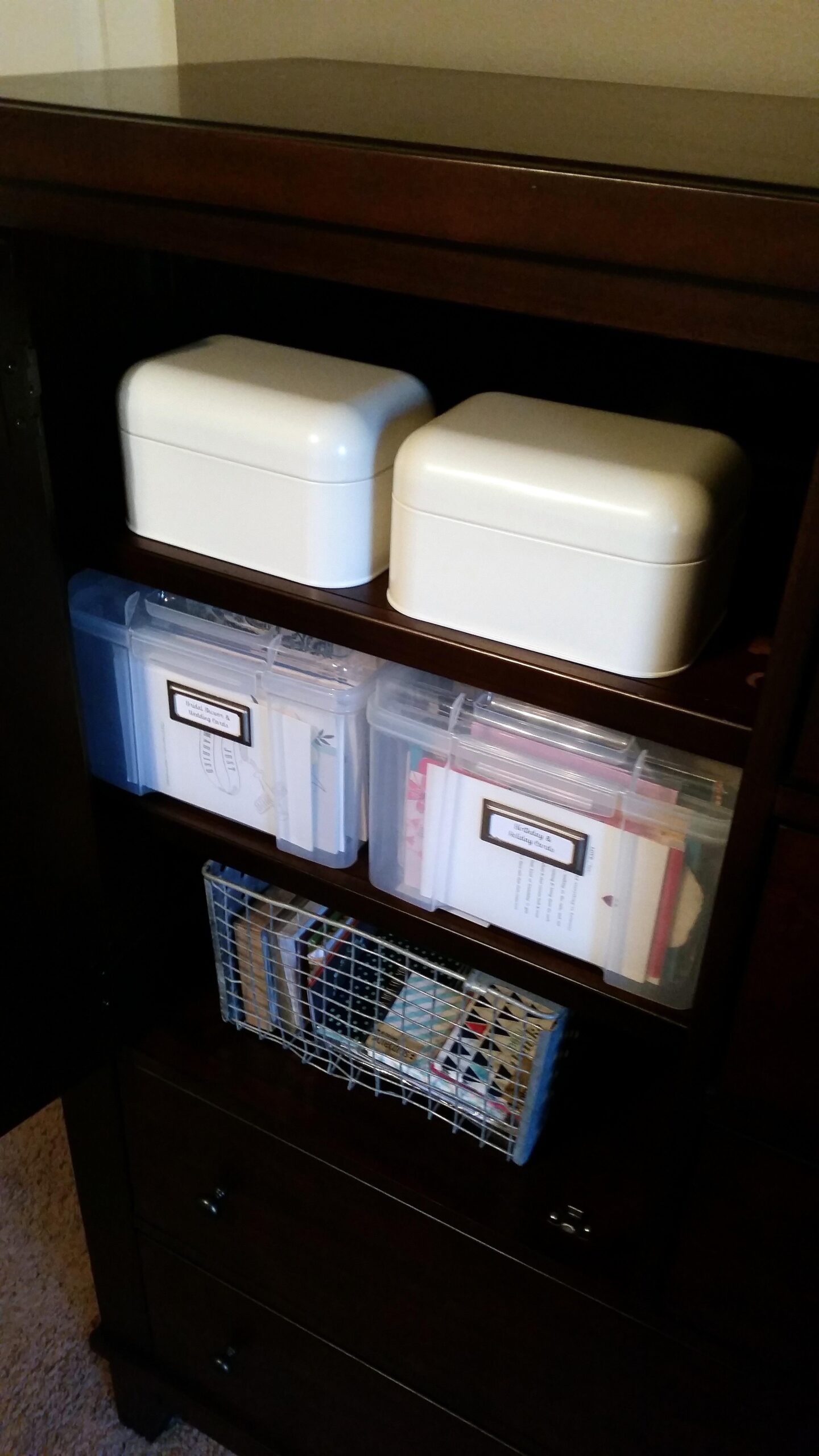 How to Organize Greeting Cards Little Glass Jar