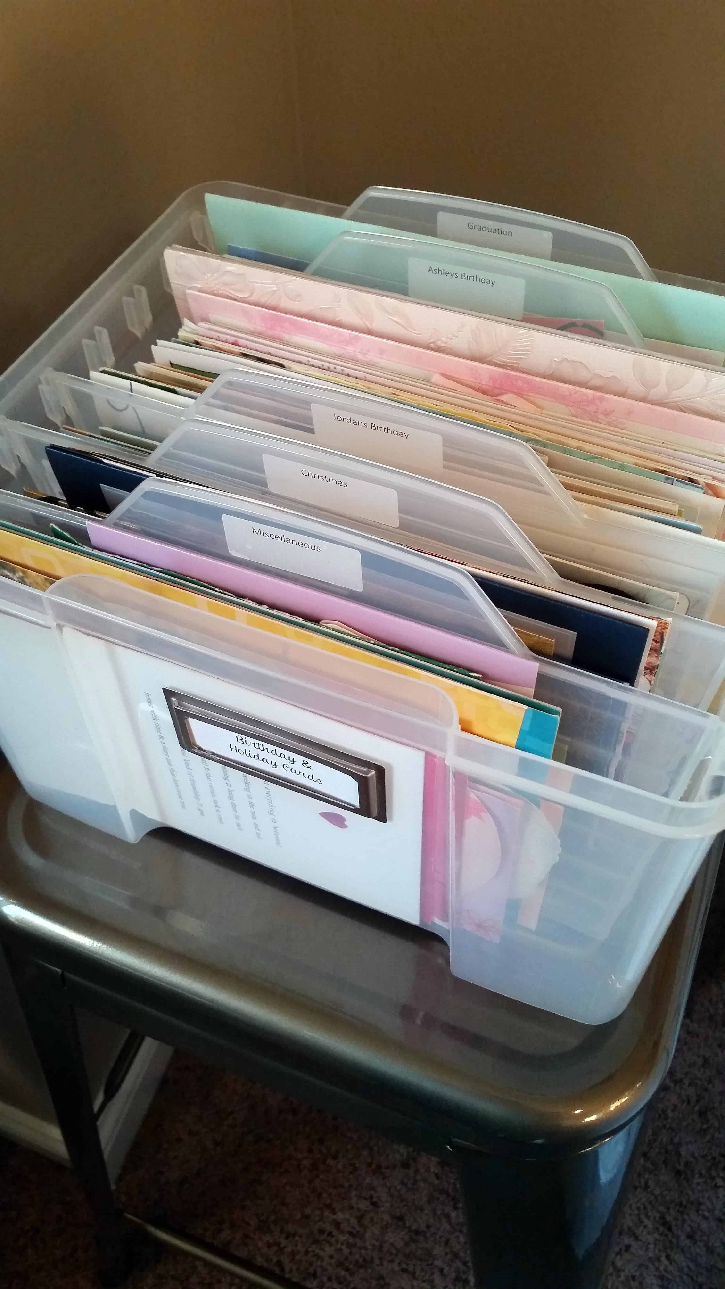 How to organize greeting cards