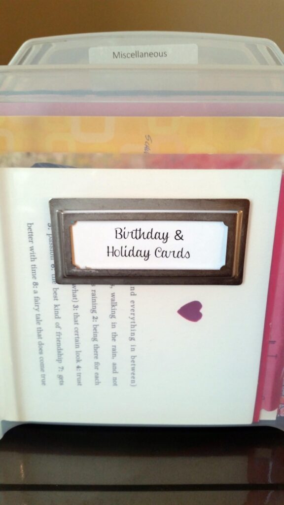 Organize Greeting Cards