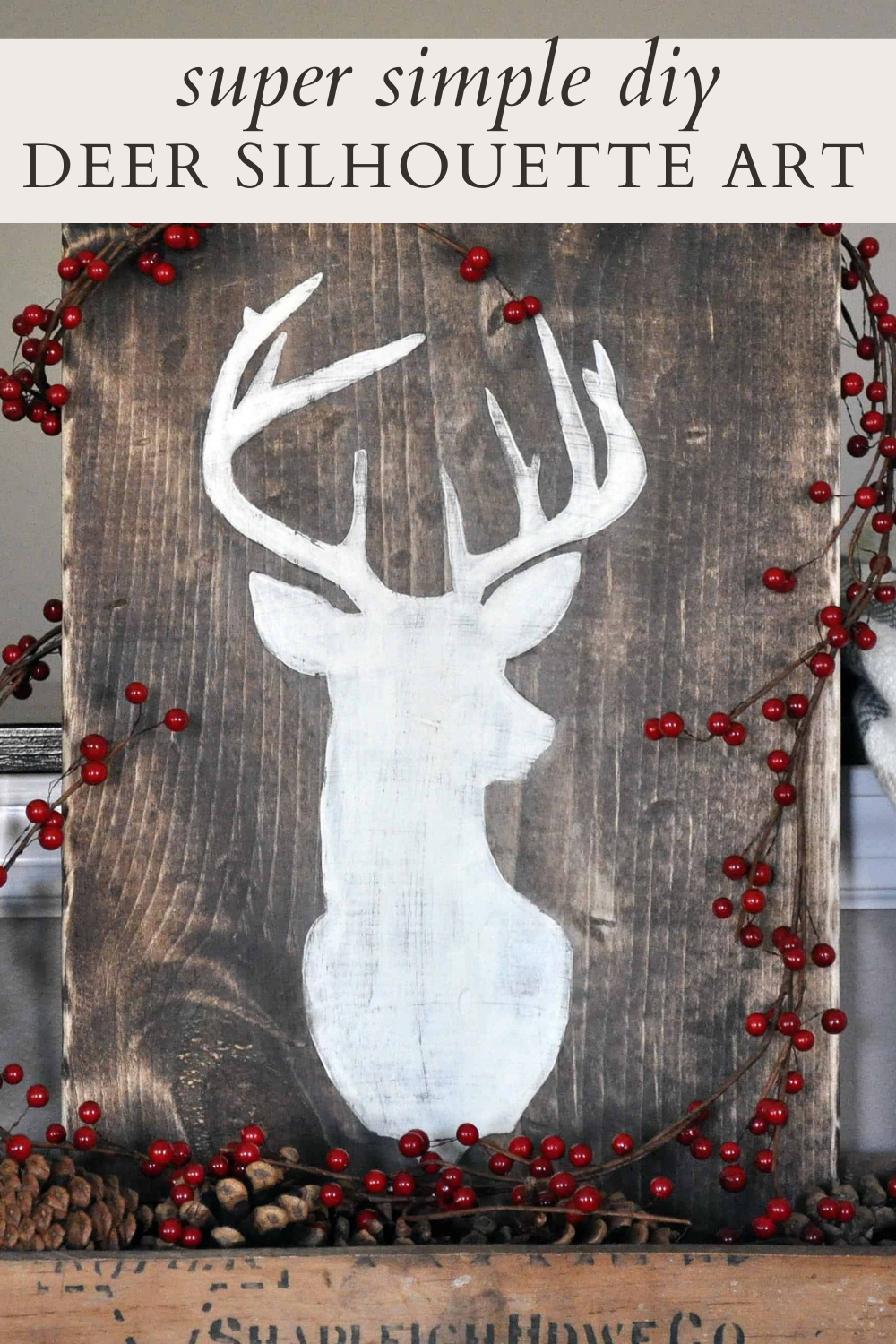 DIY Deer Silhouette Art