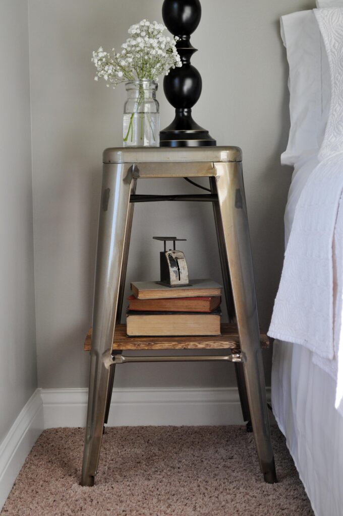 Industrial Stool Nightstands