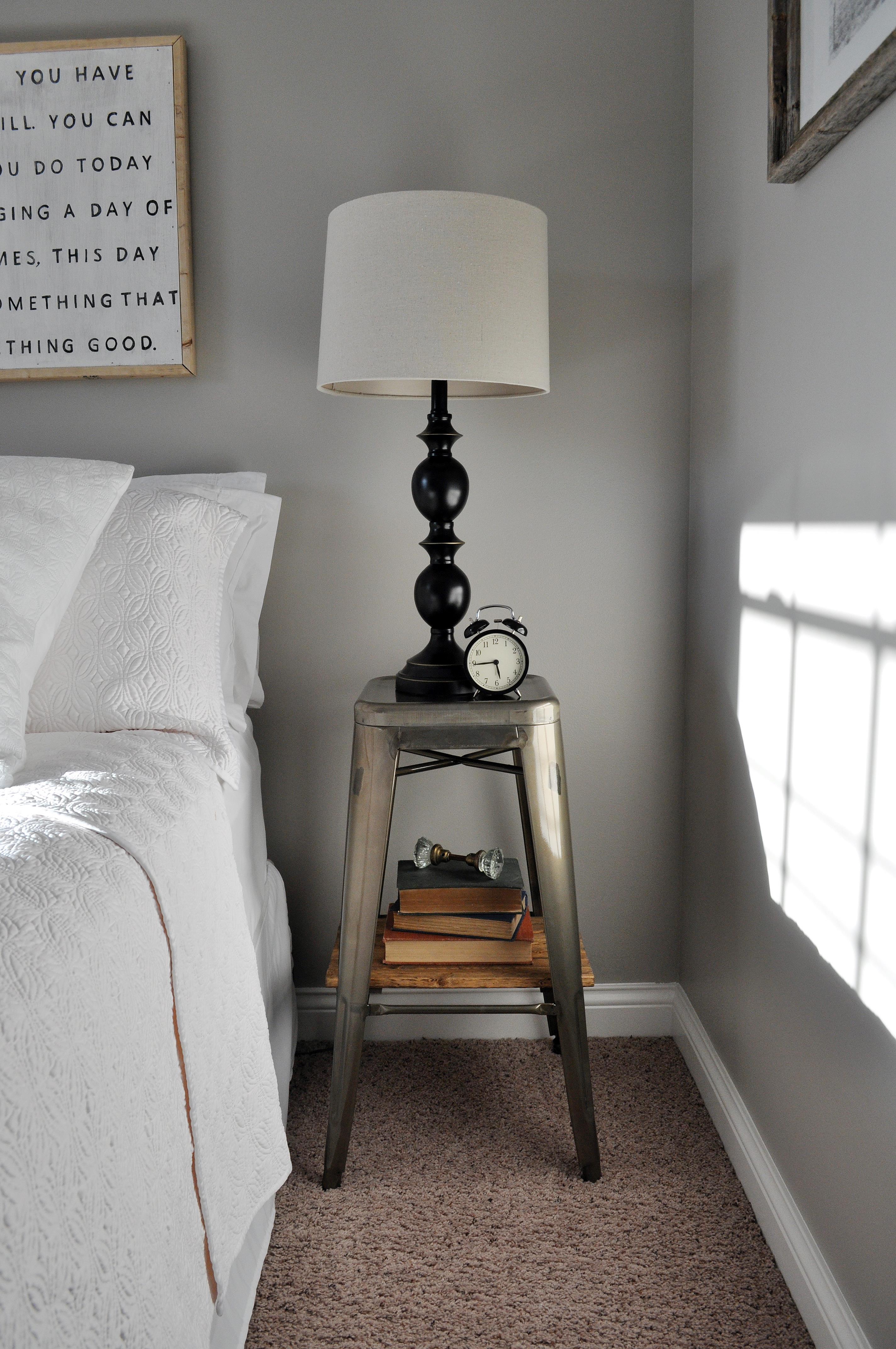 Industrial Stool Nightstands Little Glass Jar
