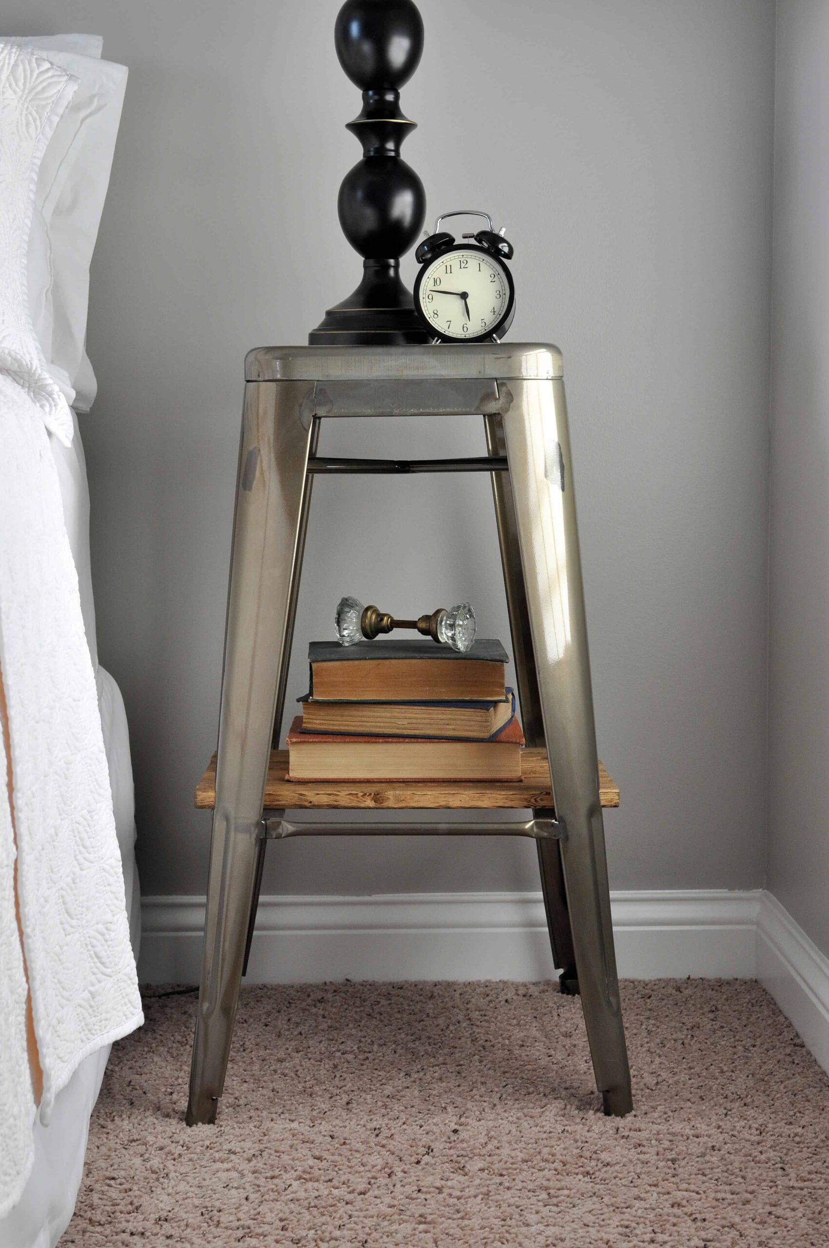 Industrial Stool Nightstands