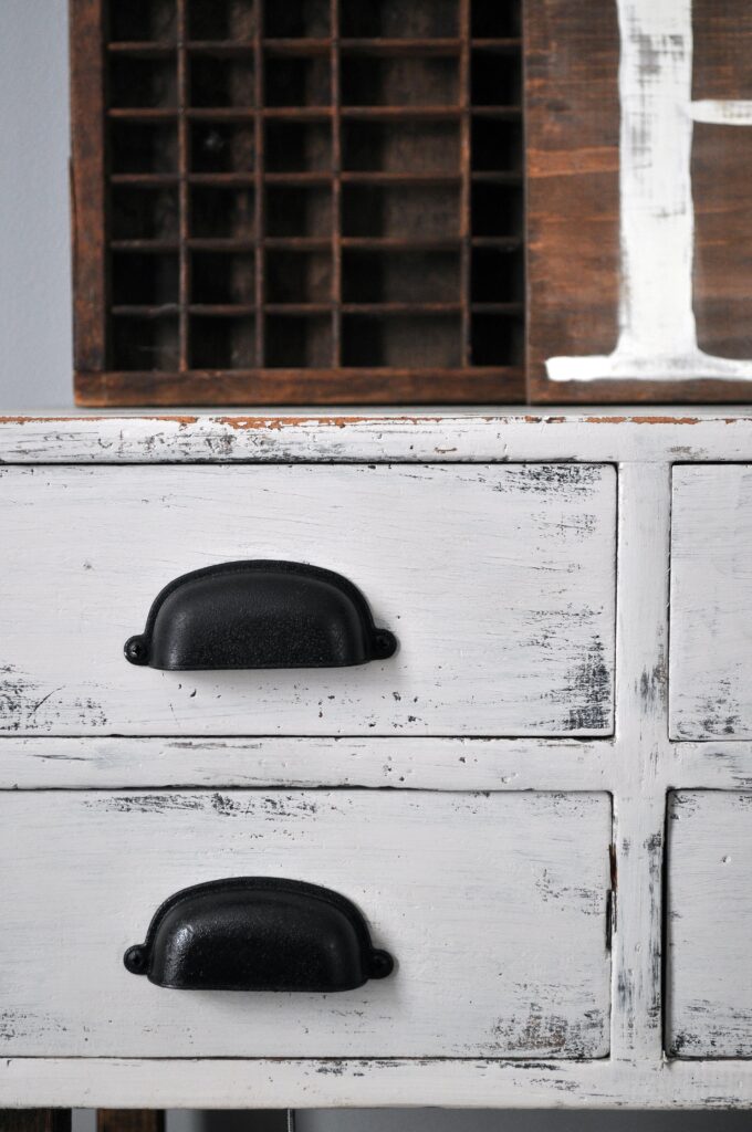 Four Drawer Side Table. Shabby Drawers. jpg