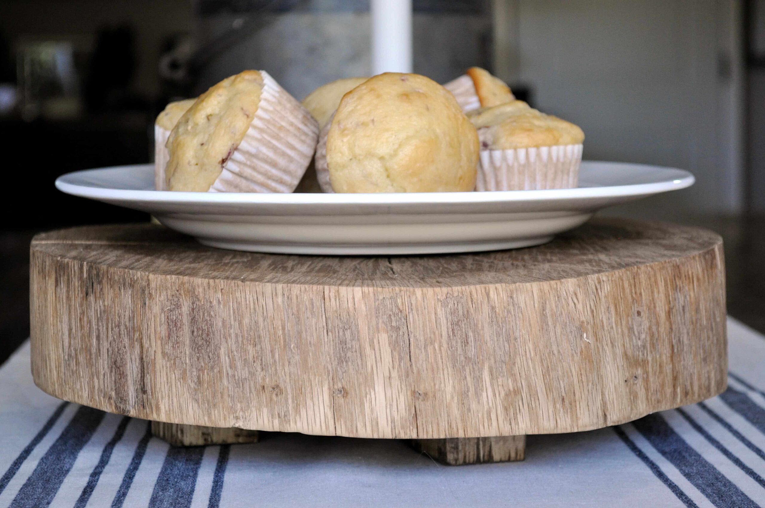 Wood Slab Cake Stand