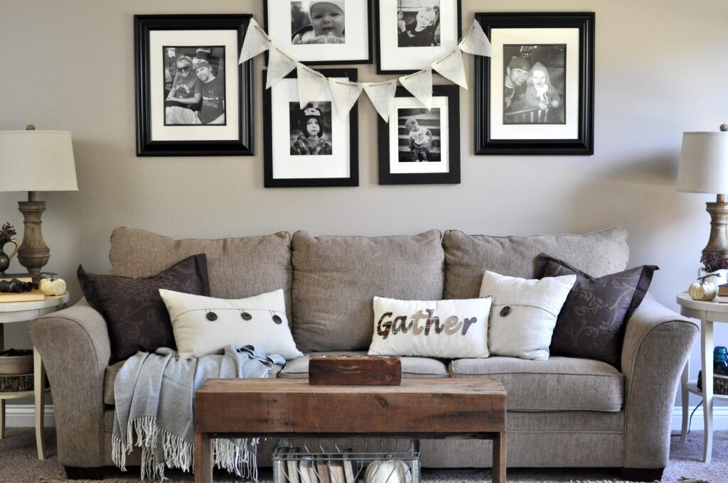 Farmhouse Fall Tour of Homes. Living Room close up.