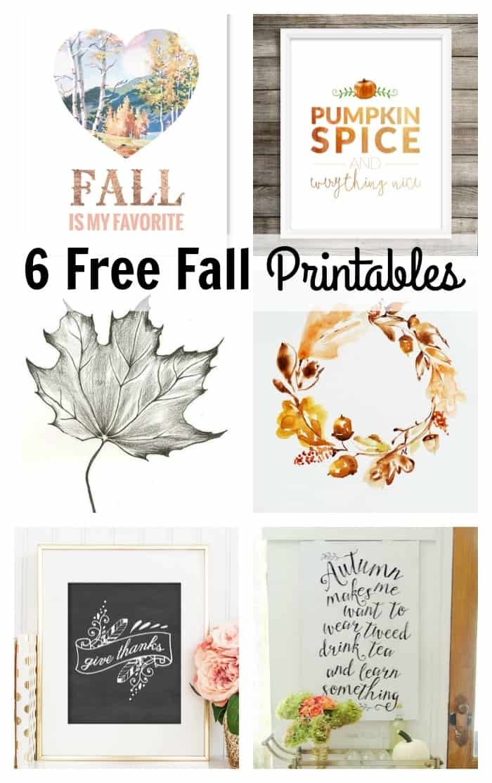 6 Free Fall Printables