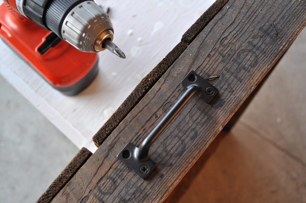 Crate Serving Tray. Added Handles