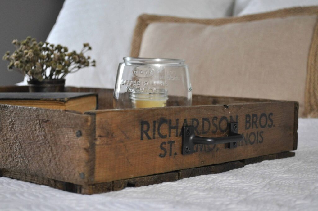 Create Serving Tray. Wooden Crate Tray