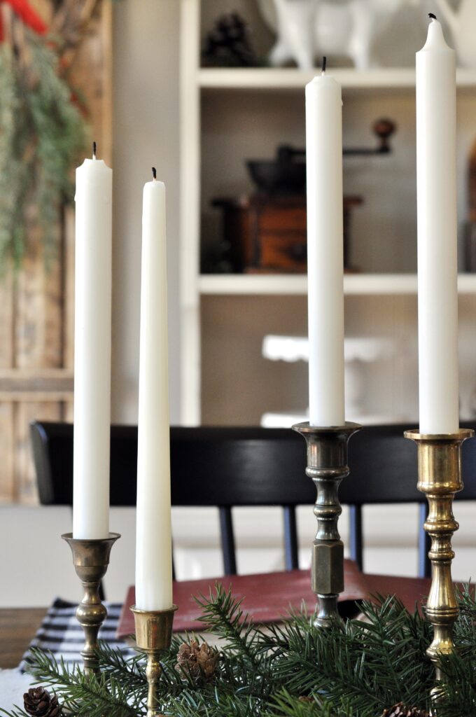 Farmhouse Christmas Home Tour. Candlesticks