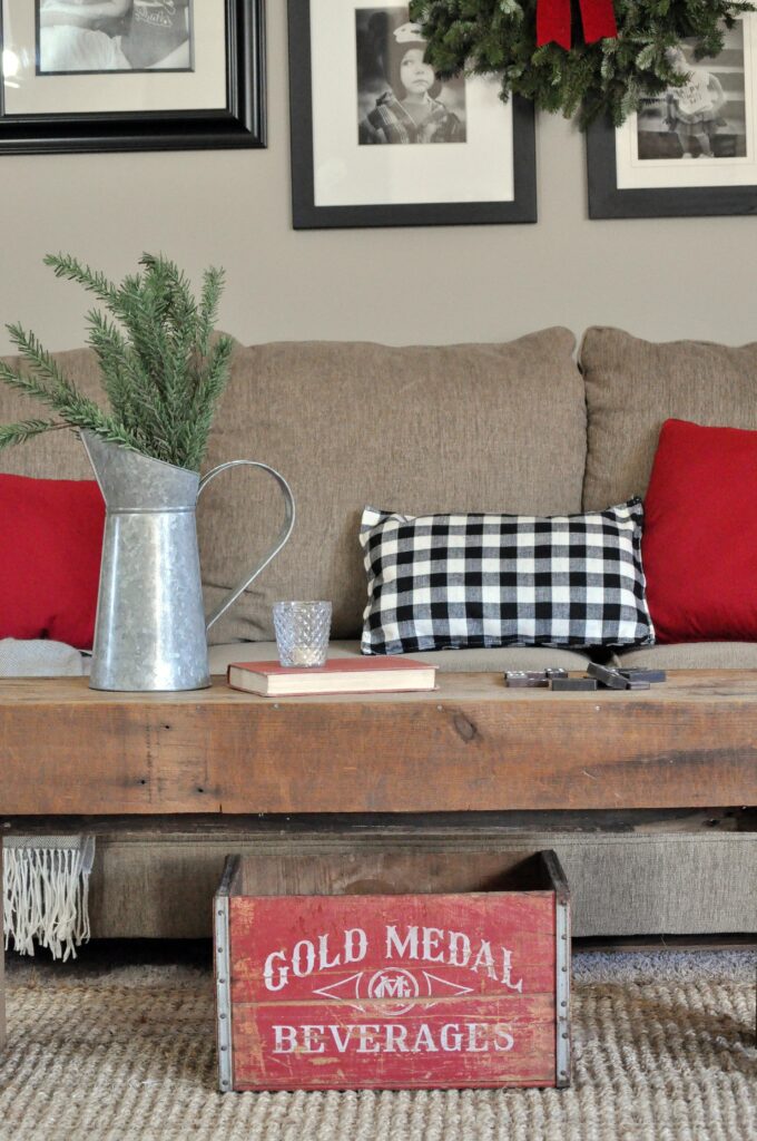 Farmhouse Christmas Home Tour. Living room Christmas decor