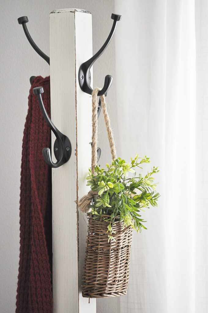 Guest Bedroom. Coat Rack Greenery