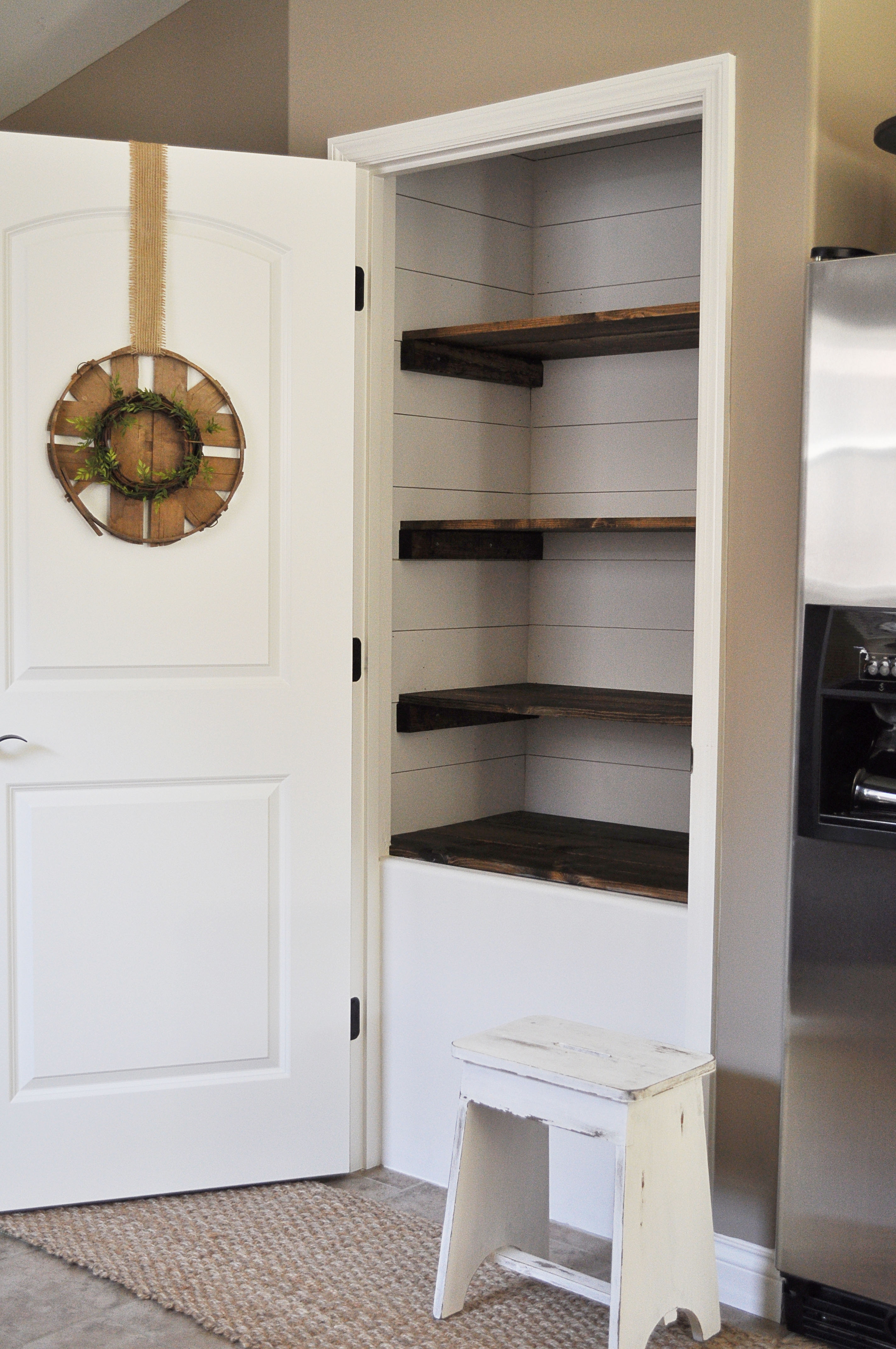 Useless Closet to Small Pantry Makeover