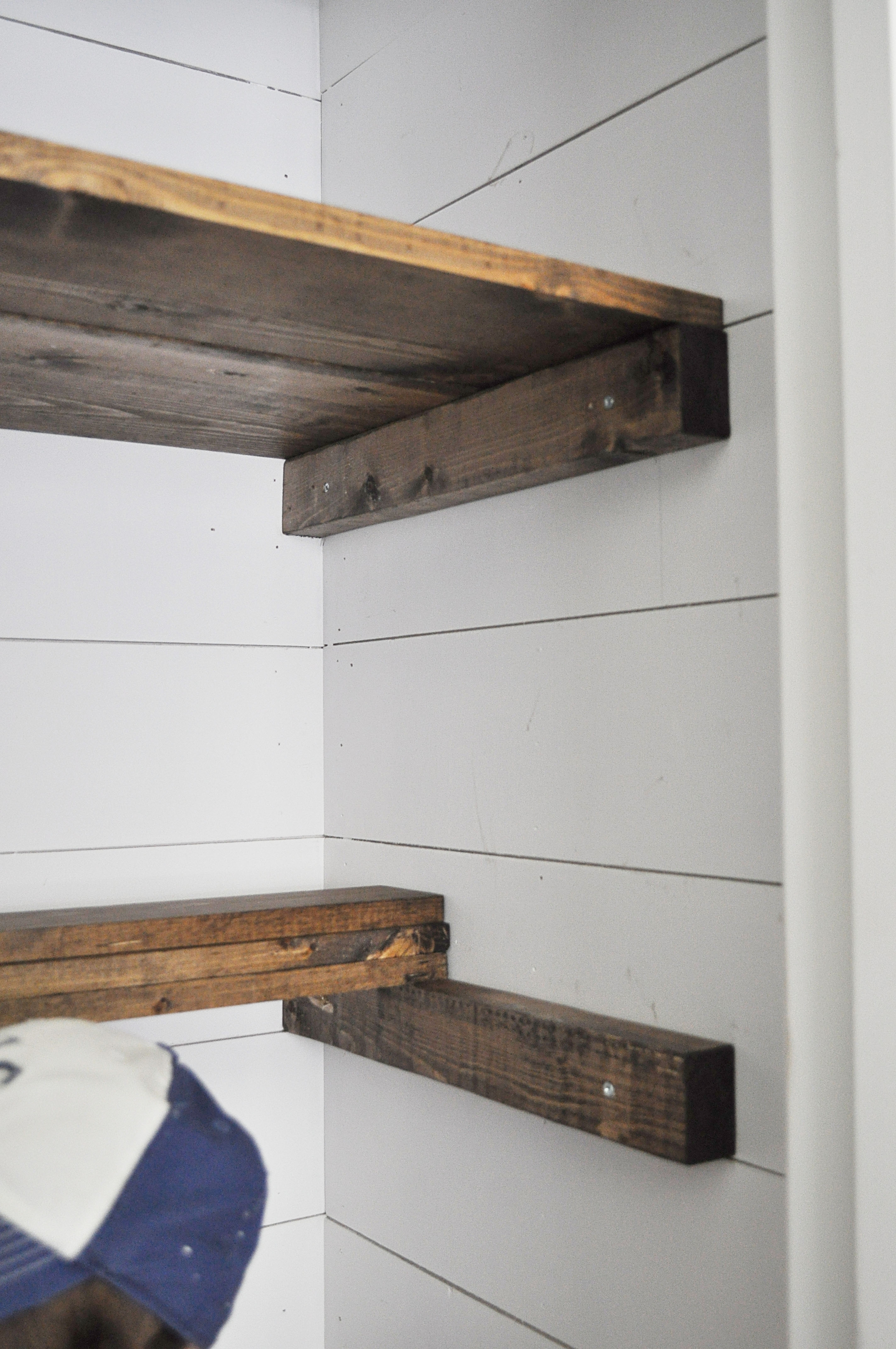 DIY - Covering Wire Shelves in the Pantry - The Happy Farmhouse