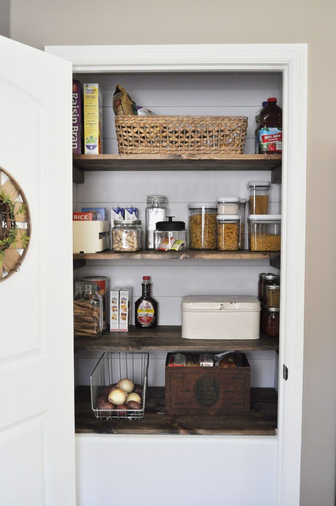 Farmhouse Pantry Makeover via Little Glass Jar