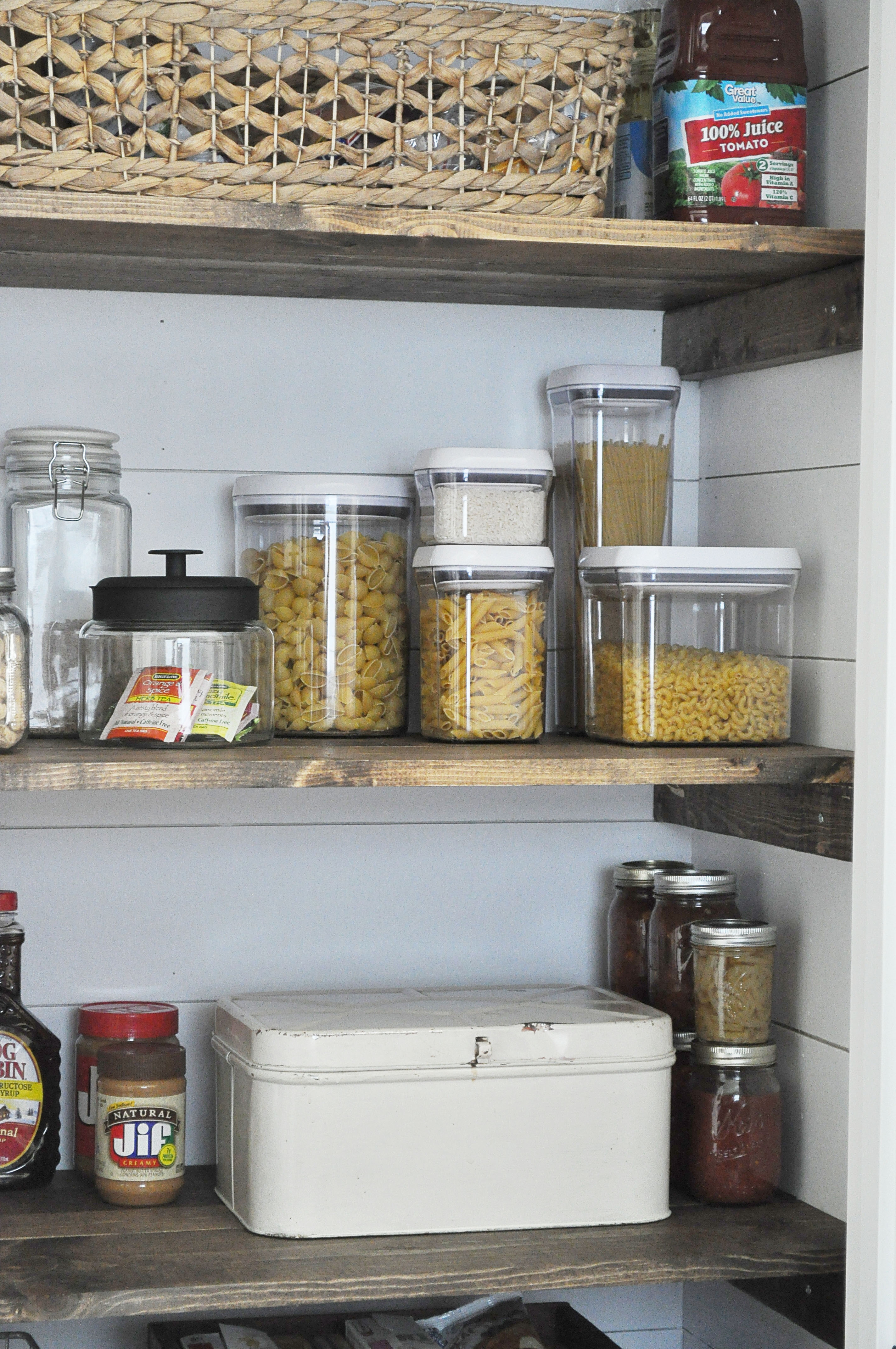 Open Pantry Refresh - Farmhouse Kitchen Organization - Rustic Honey