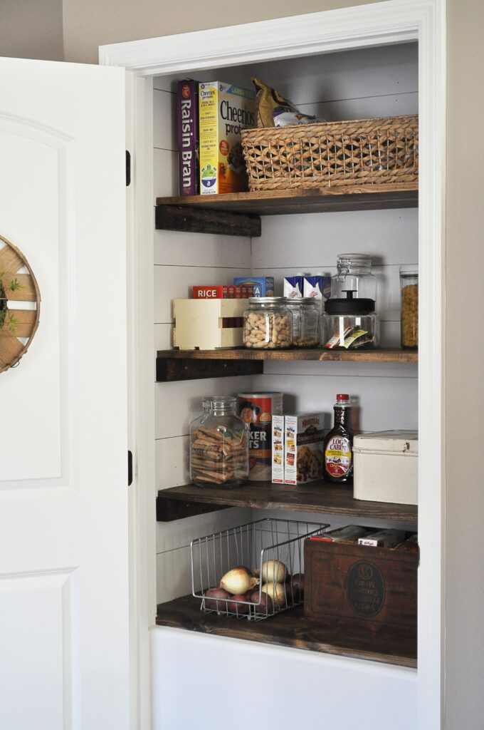 Farmhouse Pantry Makeover via Little Glass Jar