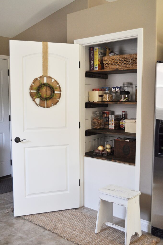 Farmhouse Pantry Makeover via Little Glass Jar