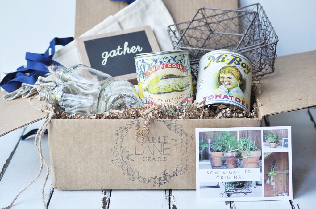 Gable Lane Crate - Sow & Gather via Littles Glass Jar