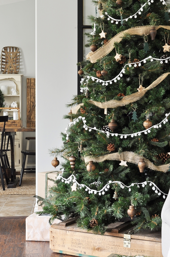 Neutral Rustic Christmas Tree