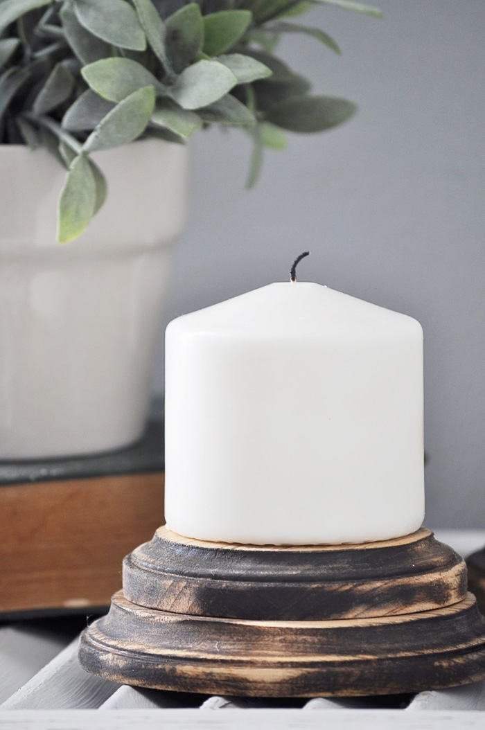 DIY Farmhouse Candle Pedestals via Little Glass Jar