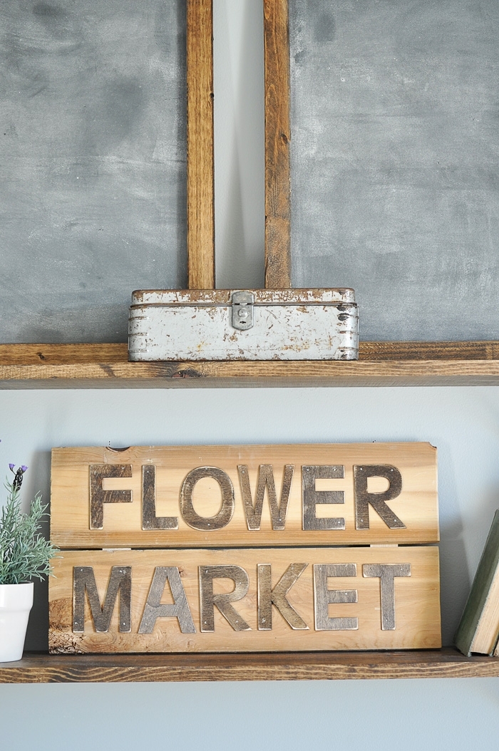 DIY Flower Market Wood Sign