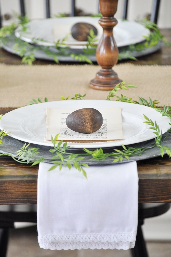 Natural Easter Tablescape via Little Glass Jar