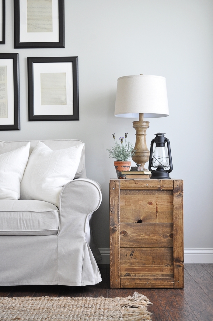 DIY Crate Side Tables