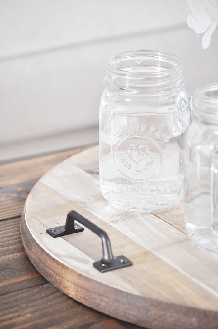 DIY Striped Farmhouse Tray.