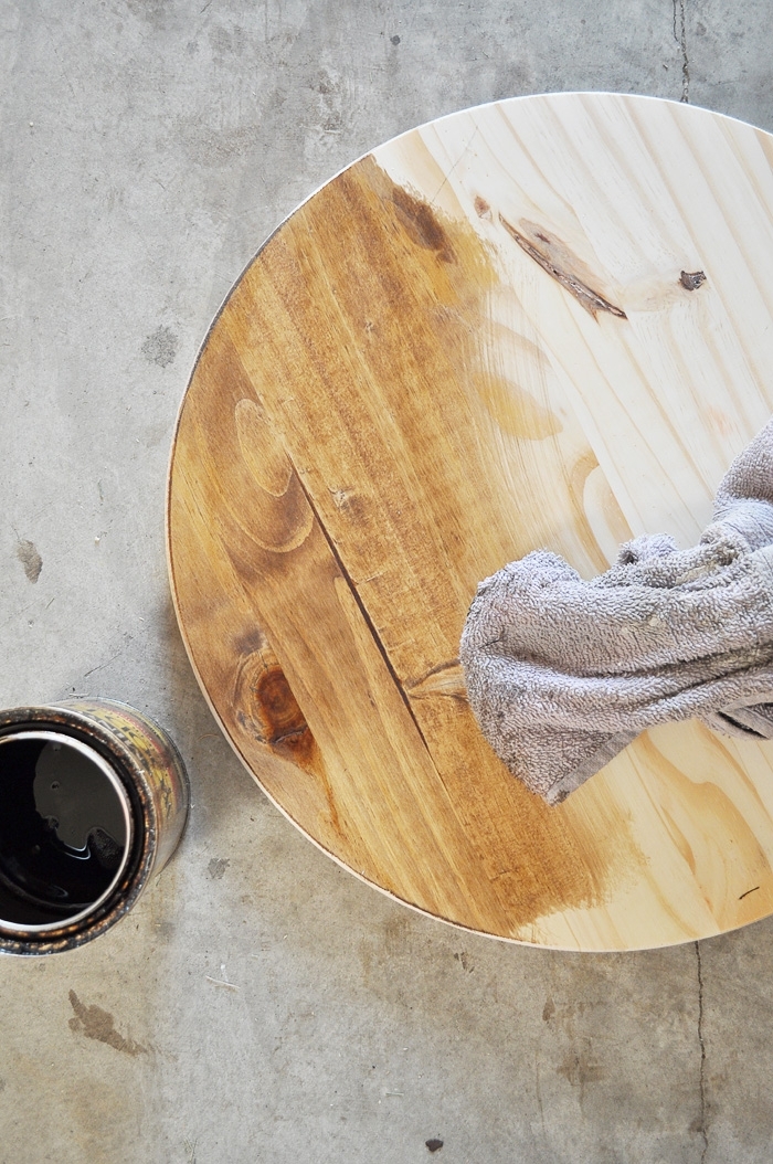 DIY Striped Farmhouse Tray.