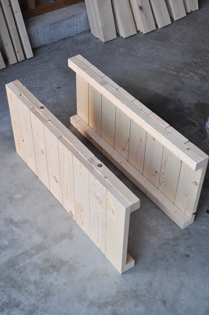 DIY Planked Wood Nightstands
