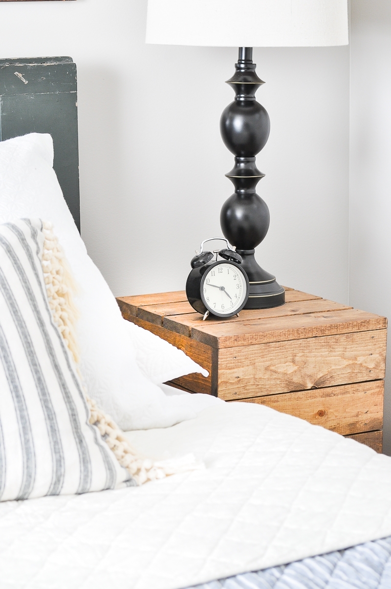 DIY Planked Wood Nightstands