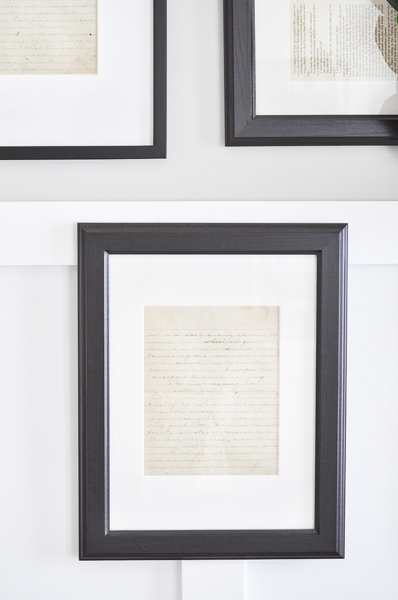 Framed Vintage Paper Gallery Wall