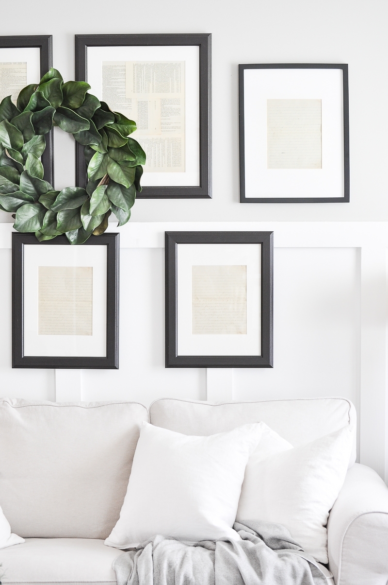 Framed Vintage Paper Gallery Wall