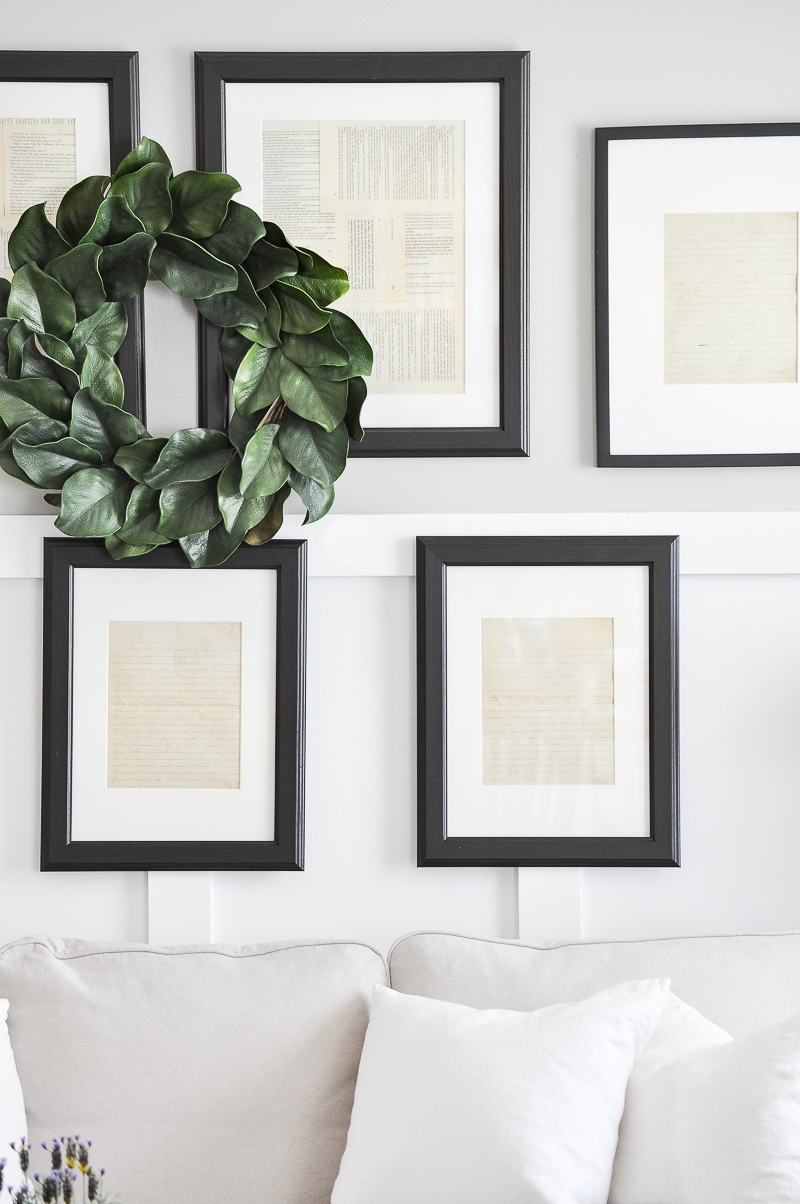 Framed Vintage Paper Gallery Wall