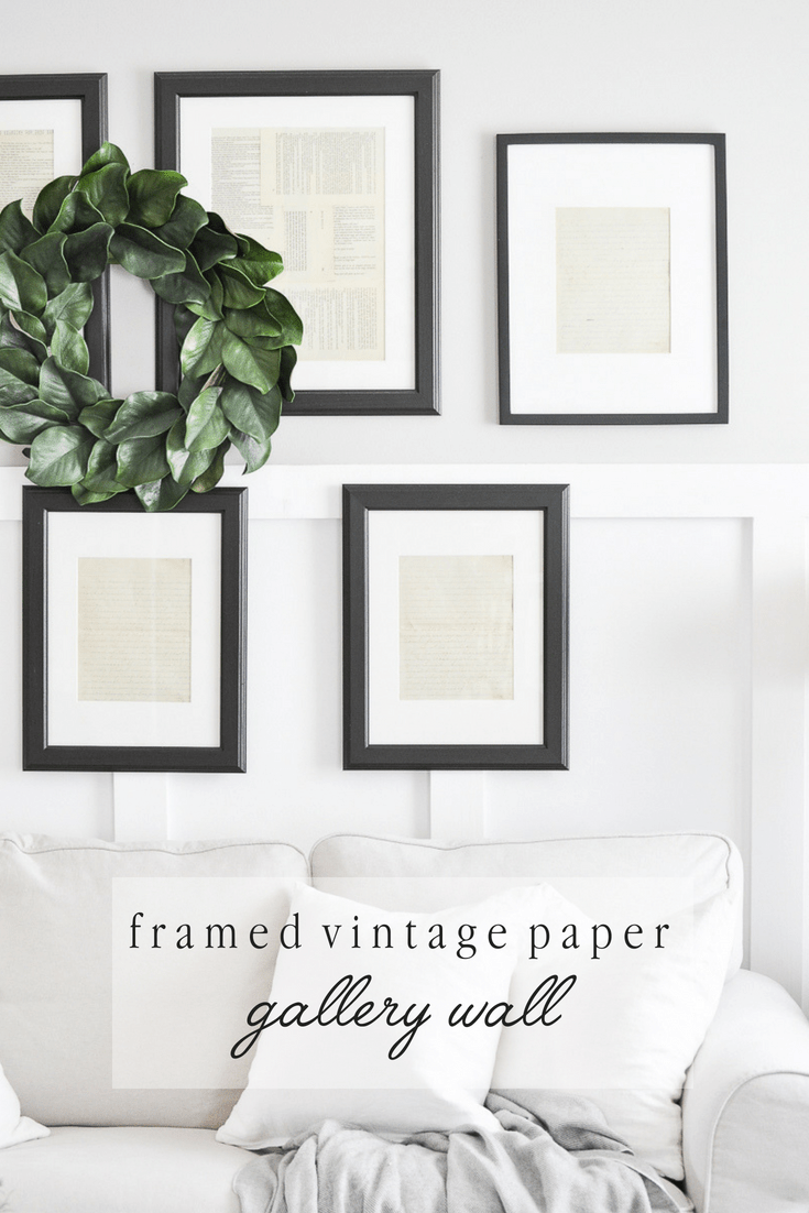 Framed Vintage Paper Gallery Wall