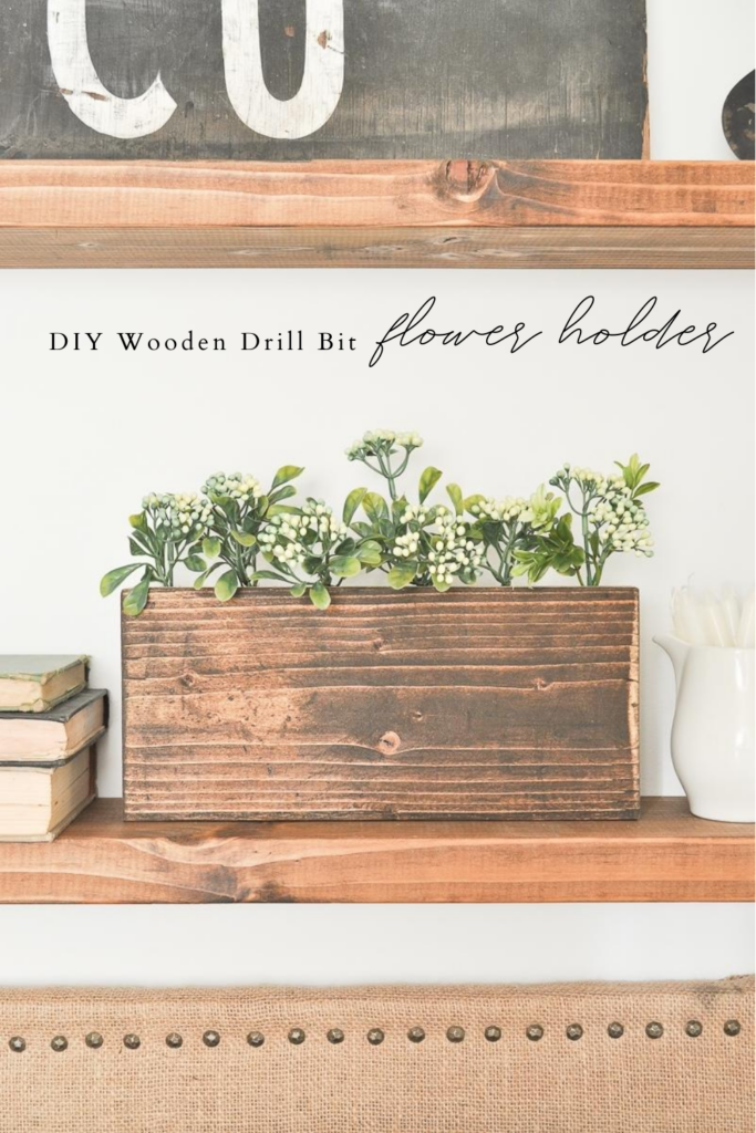 DIY Wooden Drill Bit Flower Holder