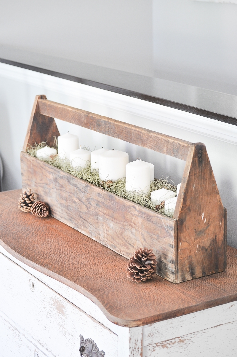 Fall Farmhouse Candle Display