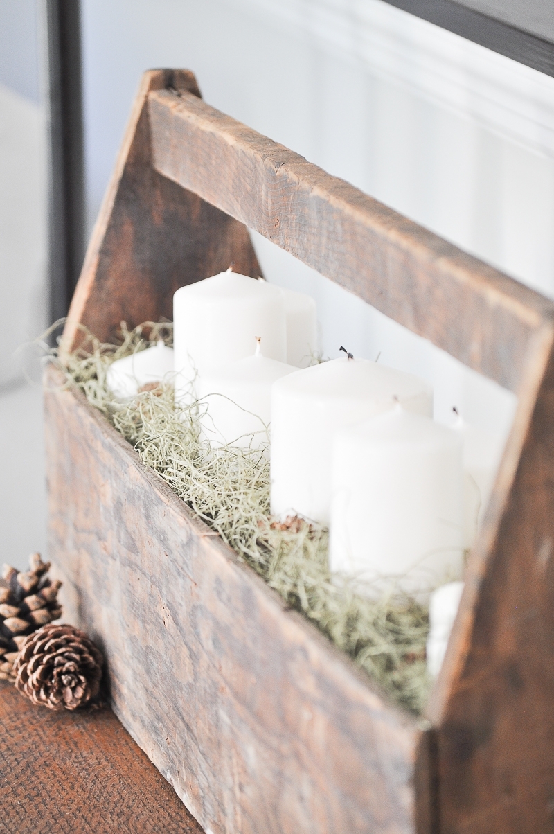 Fall Farmhouse Candle Display