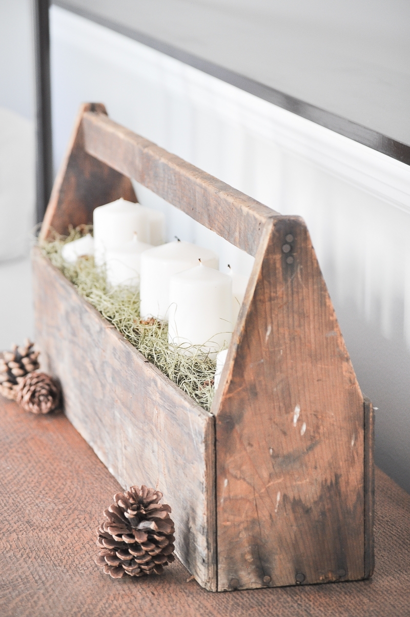 Fall Farmhouse Candle Display