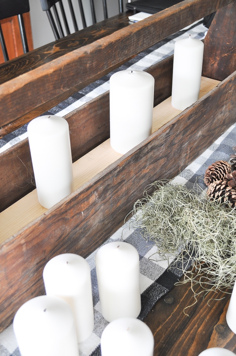 Fall Farmhouse Candle Display