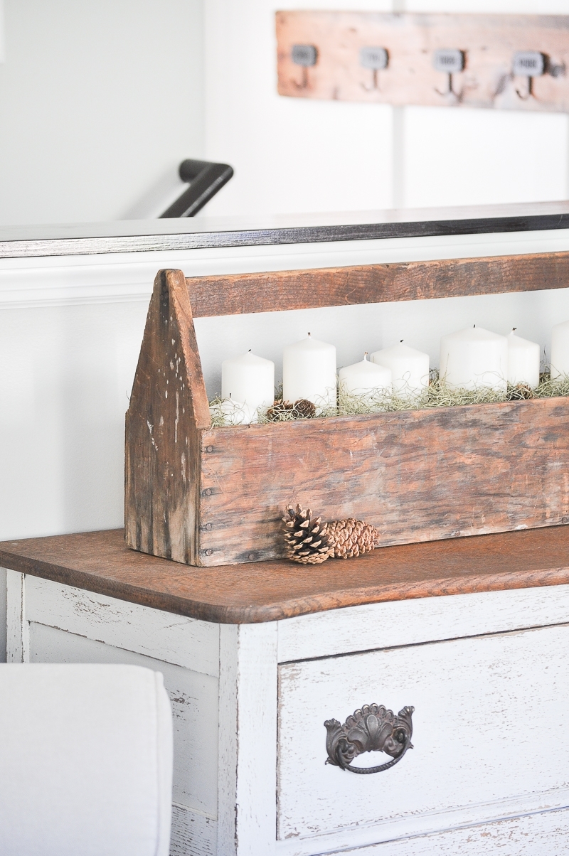 Fall Farmhouse Candle Display