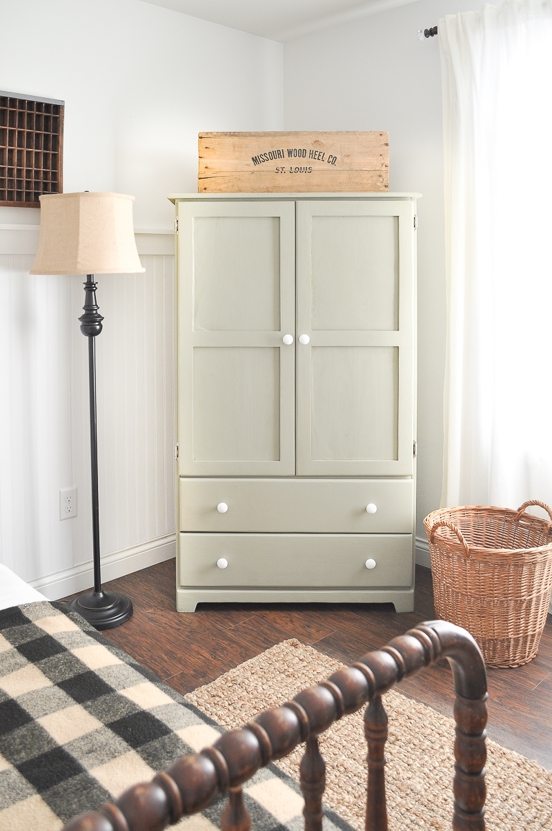 Guest Bedroom Armoire Makeover