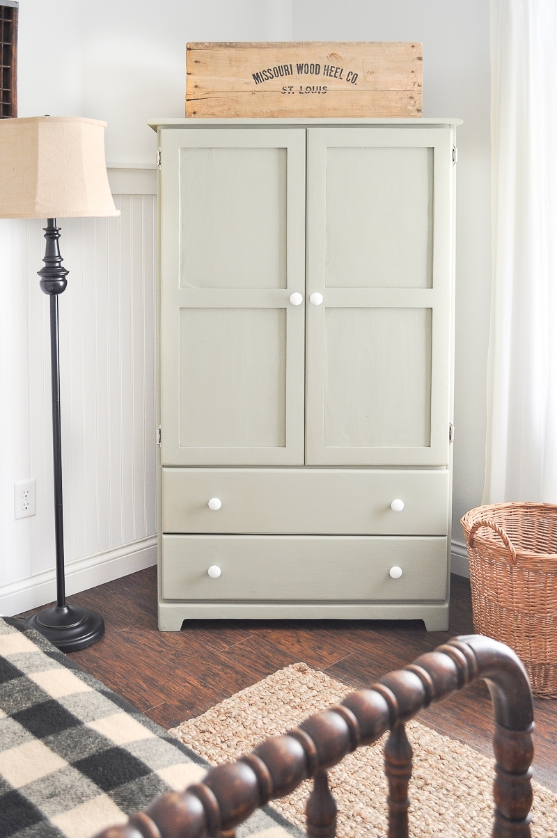Guest Bedroom Armoire Makeover