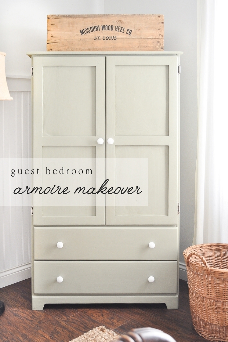 Guest Bedroom Armoire Makeover