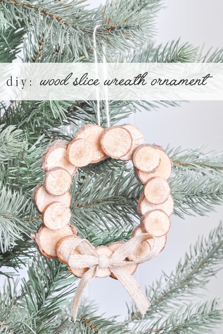 DIY Wood Slice Wreath Ornament