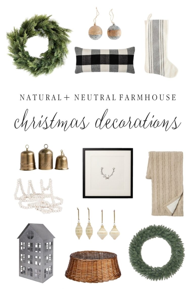 Natural and Neutral Christmas Decorations Little Glass Jar