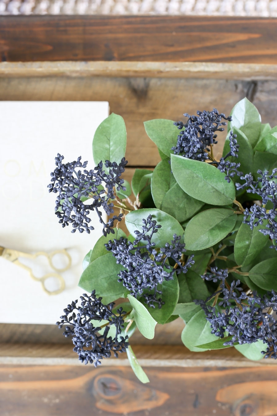 A Simple Faux Flower Arrangement