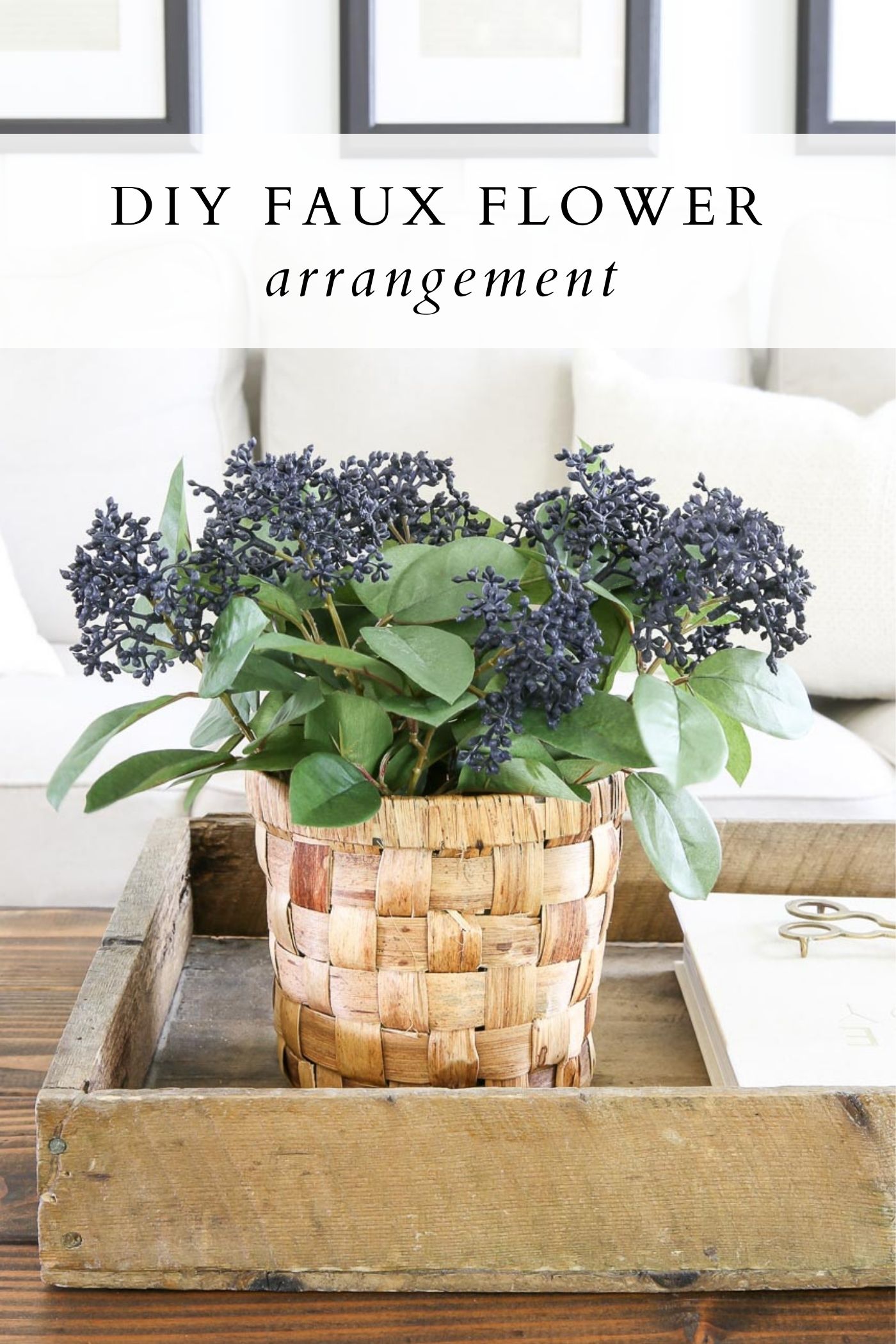 DIY Faux Flower Arrangement